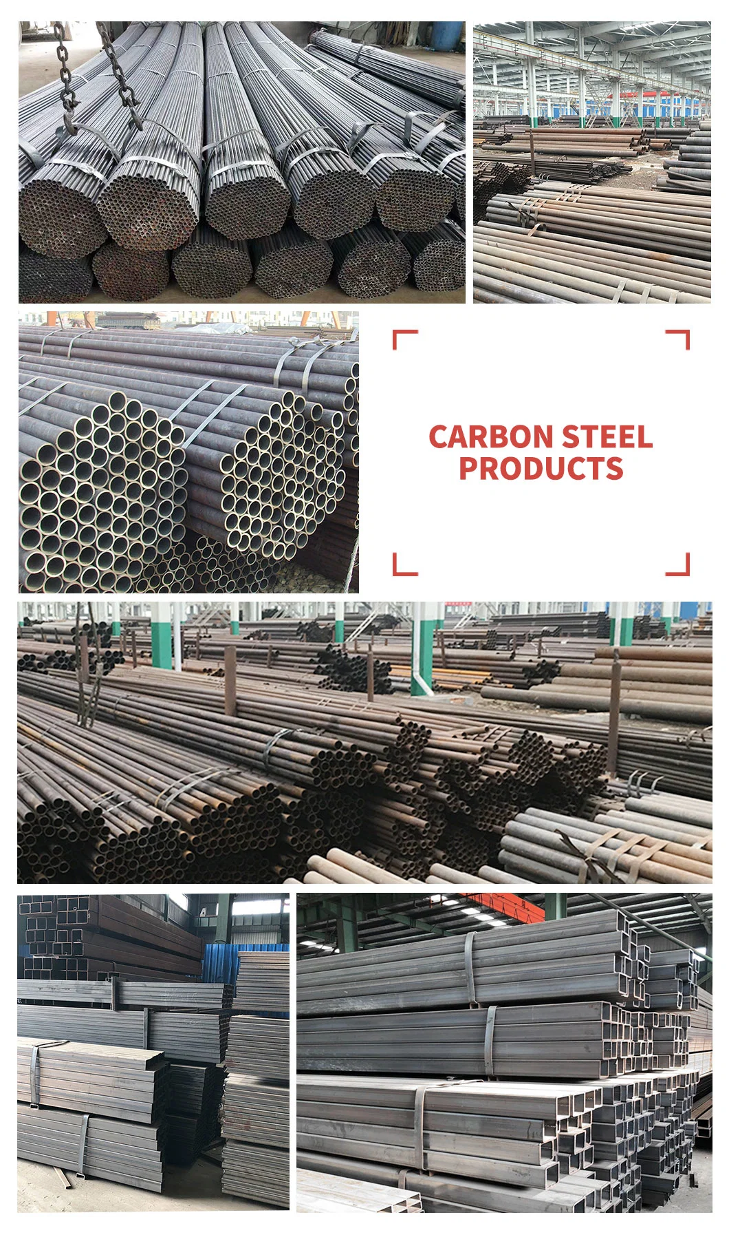 AISI 1020 1045 A36 Q345 Round Rectangular Welded Carbon Steel Pipe for Hot Sale